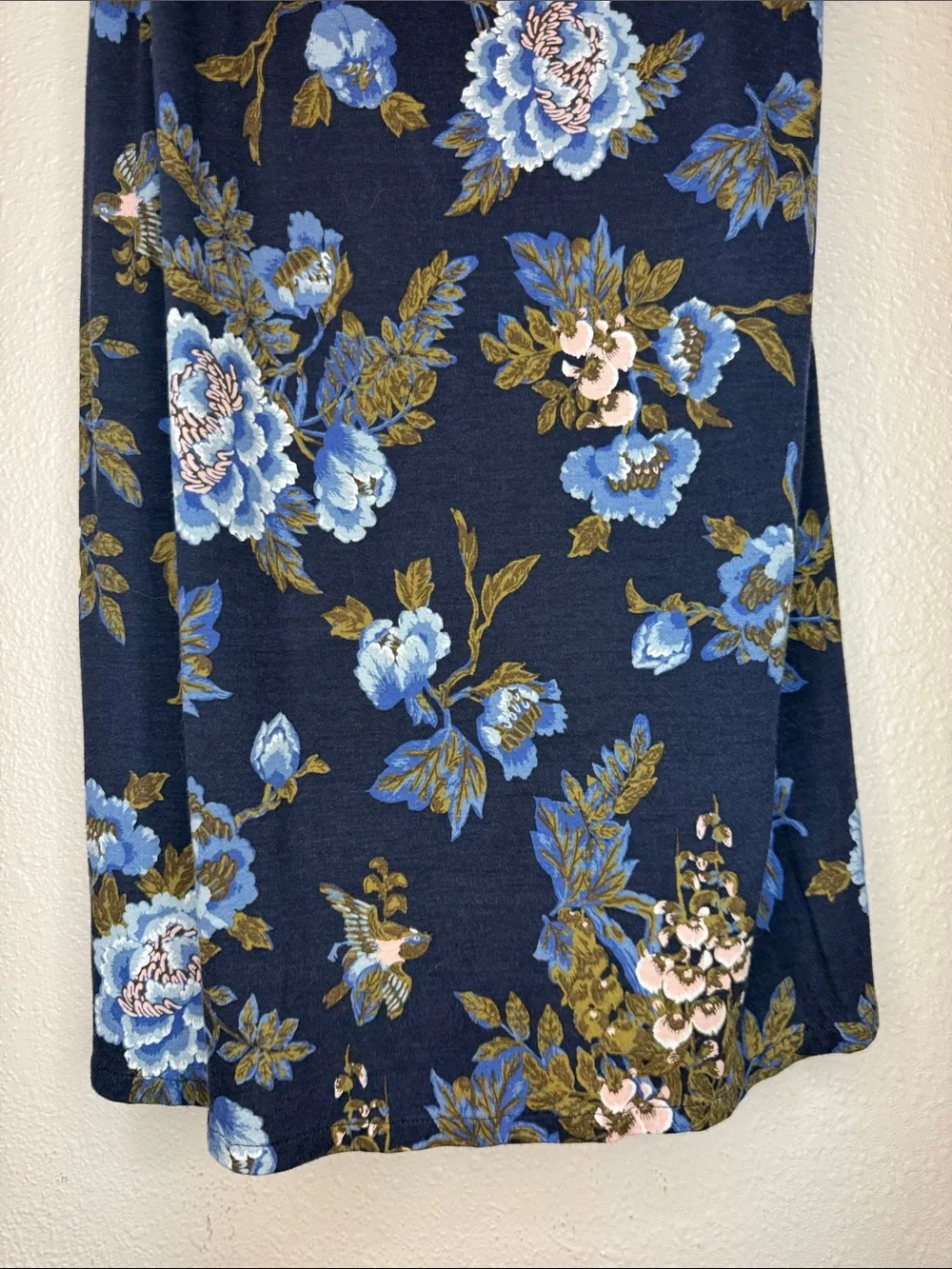 HANRO Floral Slip Sleep Gown Nightdress Blue Floral Print XS Luxury Loungewear